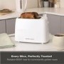 Hamilton Beach HB1116W Essentials 2 Slice Toaster - White - Wide Slots & Variable Browning
