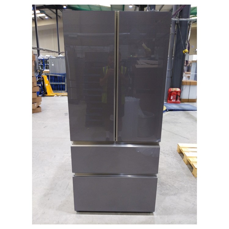 Refurbished Haier HB18FGSAAA Freestanding 539 Litre 70/30 Frost Free American Fridge Freezer Stainless Steel