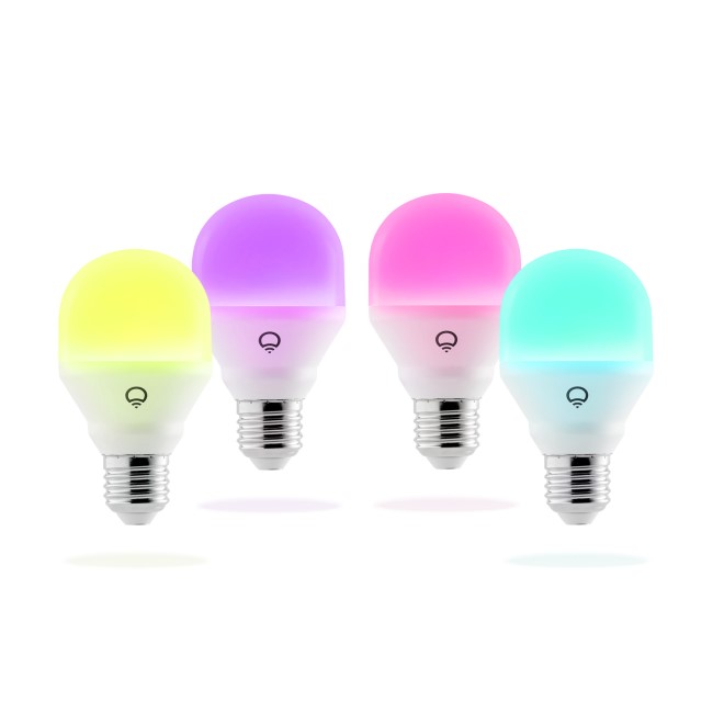 LiFX Smart Mini Colour and White WiFi LED Light Bulb with E27 Screw Ending - 4 Pack