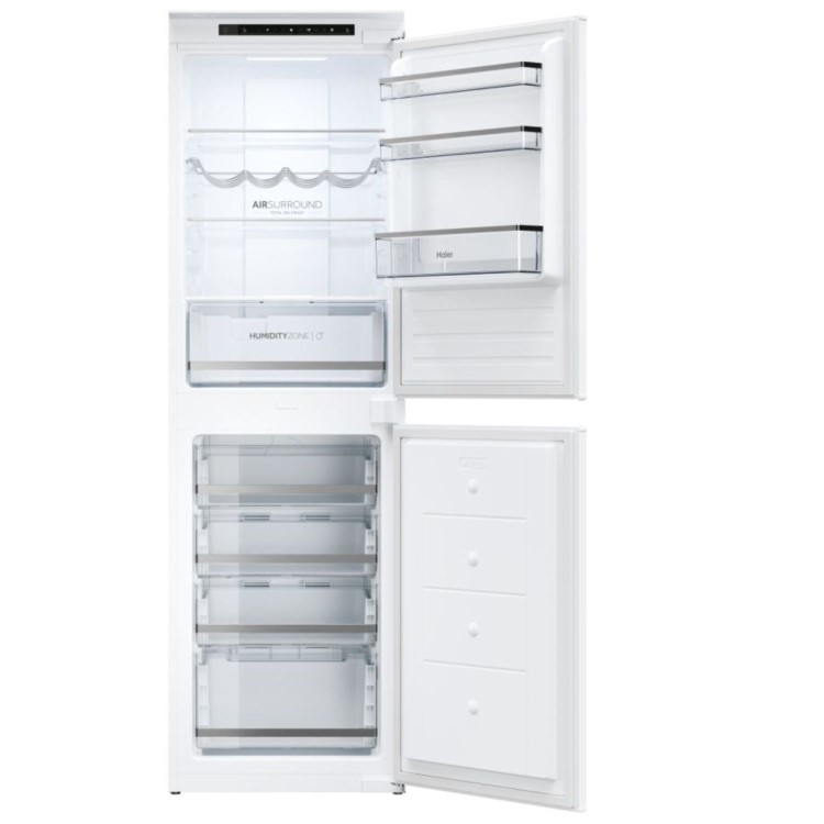 Refurbished Haier 242 Litre 50/50 Integrated Frost Free Fridge Freezer - White