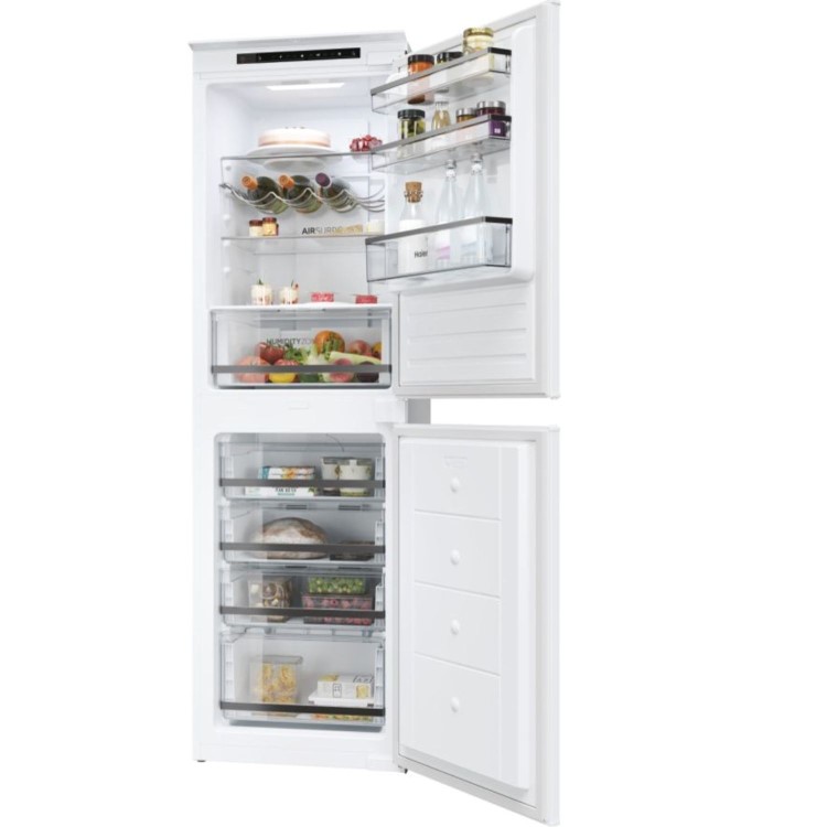 Refurbished Haier 242 Litre 50/50 Integrated Frost Free Fridge Freezer - White