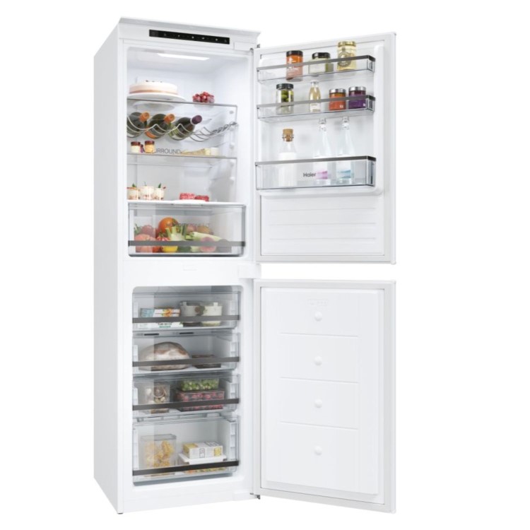 Refurbished Haier 242 Litre 50/50 Integrated Frost Free Fridge Freezer - White