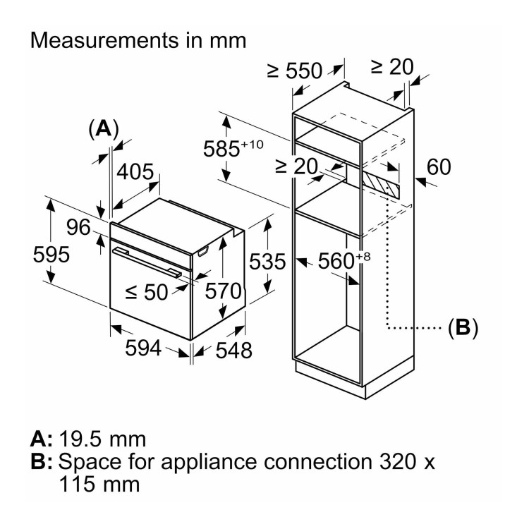 Siemens iQ500 HB537GBS3B Electric Single Oven - Stainless Steel