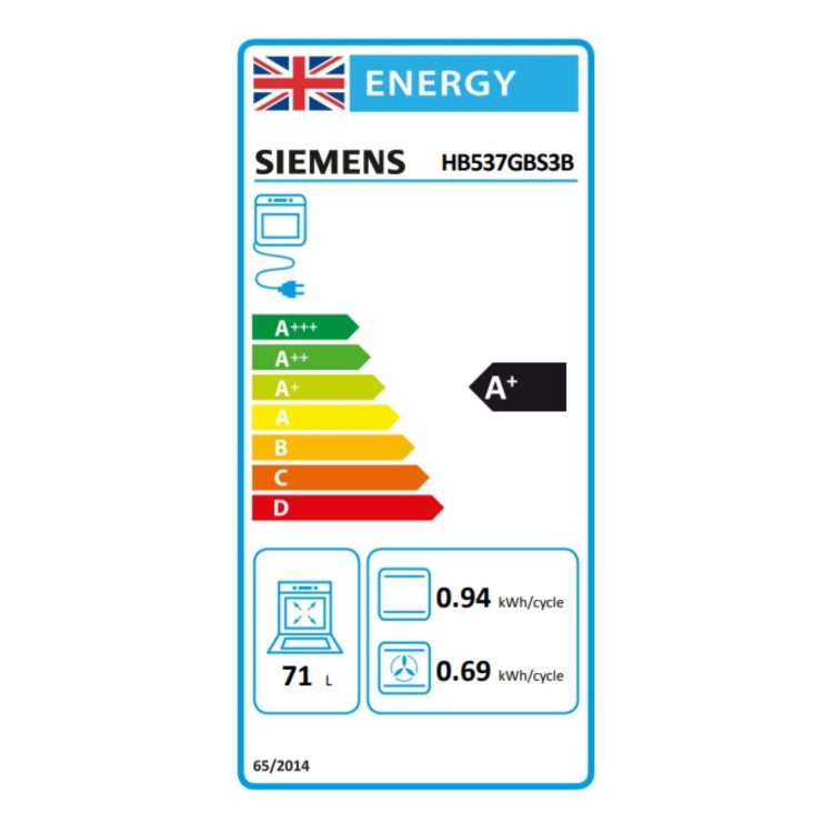 Siemens iQ500 HB537GBS3B Electric Single Oven - Stainless Steel