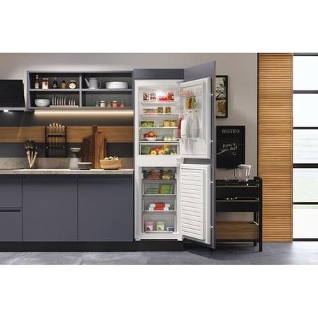 Refurbished Hotpoint HBC185050F1 Integrated 230 Litre 50/50 Frost Free Fridge Freezer White