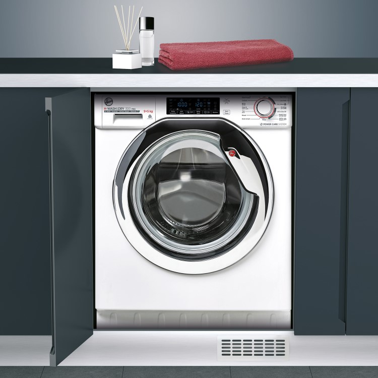 Refurbished Hoover WASH&DRY 300 HBDOS695TAMCE-80 Integrated 9/5KG 1600 Spin Washer Dryer