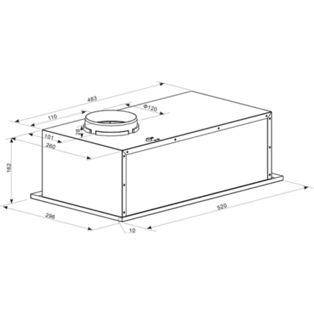 Hoover HBG520S 52cm Canopy Cooker Hood - Silver