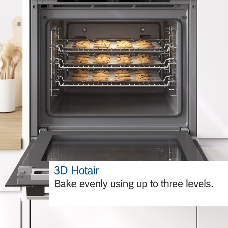Bosch Series 6 Electric Single Oven with Catalytic Cleaning - Black