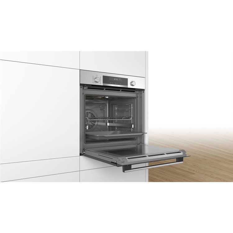 Bosch HBG5785S6B Serie 6 Multifunction Electric Built-in Single Oven With Pyrolytic Cleaning - Stainless Steel