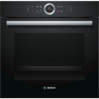 Refurbished Bosch Serie 8 HBG634BB1B 60cm Single Built In Electric Oven Black