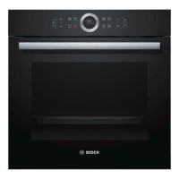 Refurbished Bosch Serie 8 HBG674BB1B Multifunction 60cm Single Built In Electric Oven Black Refurbished Bosch Serie 8 HBG674BB1B Multifunction 60cm Single Built In Electric Oven Black