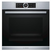 Refurbished Bosch Serie 8 HBG674BS1B Multifunction 60cm Single Built In Electric Oven Stainless Steel