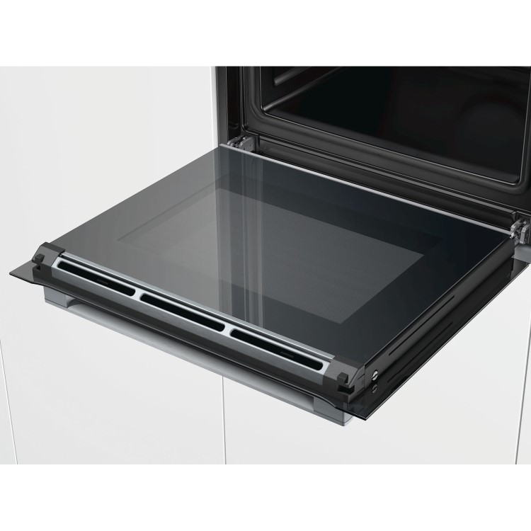 Refurbished Bosch Serie 8 HBG674BS1B Multifunction 60cm Single Built In Electric Oven Stainless Steel