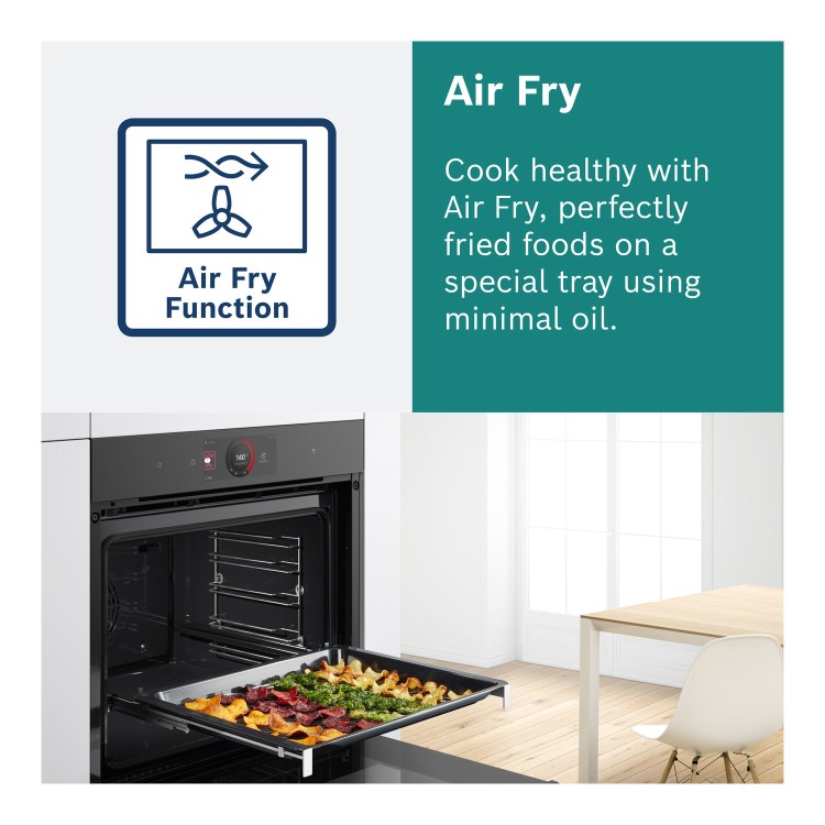 Bosch Series 8 HBG7741B1B Electric Self Cleaning Single Oven - Black