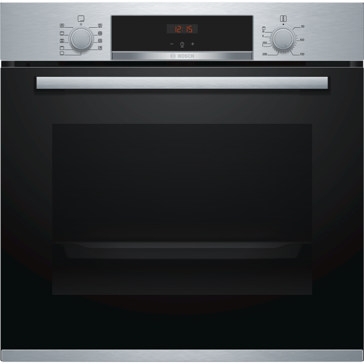 Refurbished Bosch Serie 4 HBS534BS0B 60cm Single Built In Electric Oven Stainless Steel