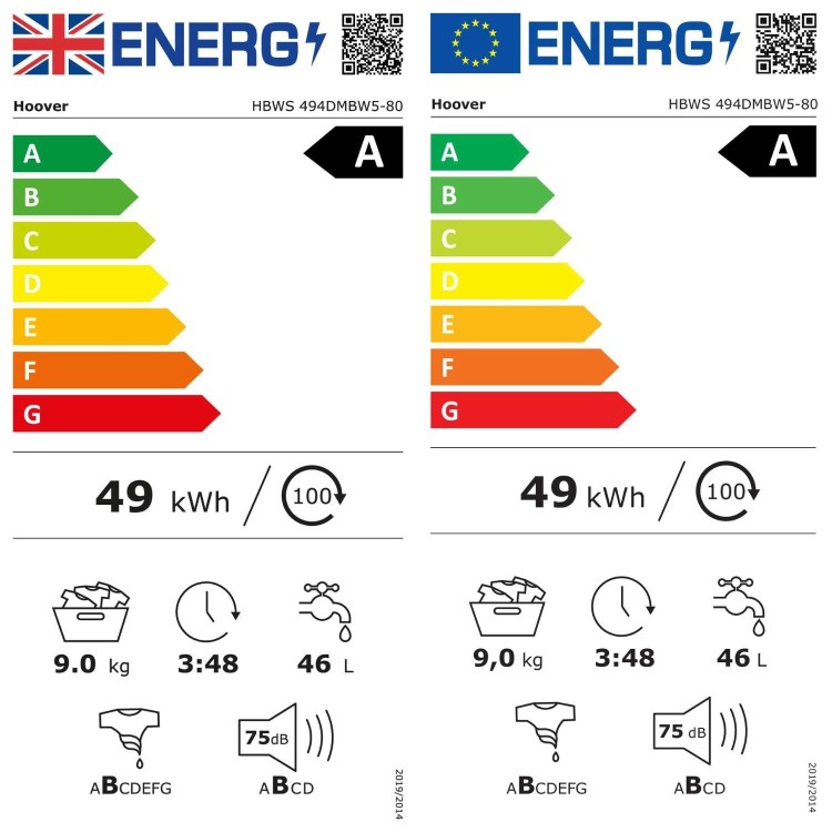 Hoover H-Wash 300 Pro 9kg 1400rpm Integrated Washing Machine - White