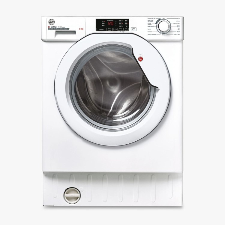 Refurbished Hoover H-Wash 300 Lite HBWS49D1W4-80 Integrated 9KG 1400 Spin Washing Machine White