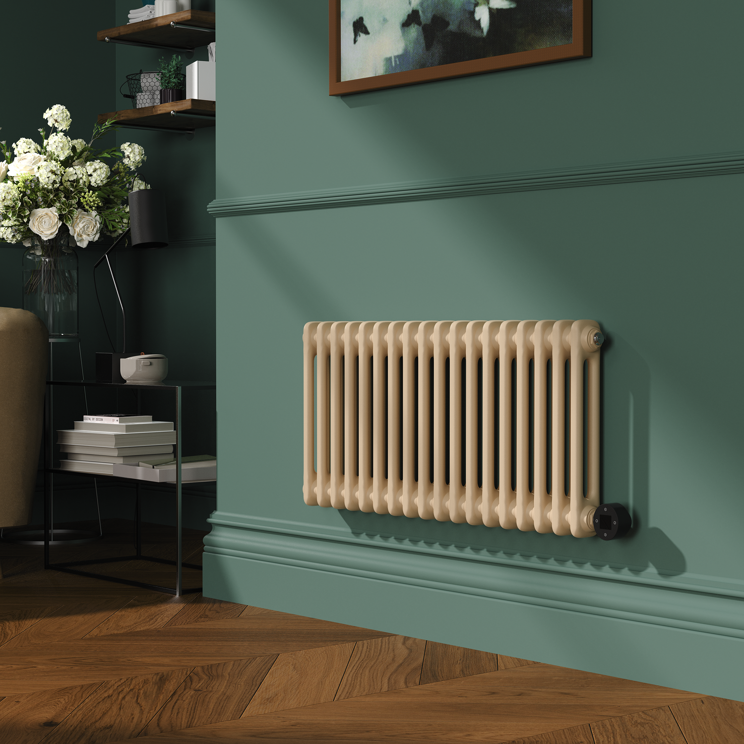 Elk Brown Horizontal Smart Electric Radiator with Wi-Fi Thermostat ...