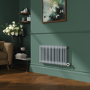 Salt & Pepper Horizontal Smart Electric Radiator with Wi-Fi Thermostat - 1.2KW - H400xW830 - Bathroom Safe