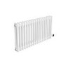 White Horizontal Column Smart Electric Radiator with Wi-Fi Thermostat - 1.2kW - H400xW830mm - Bathroom Safe