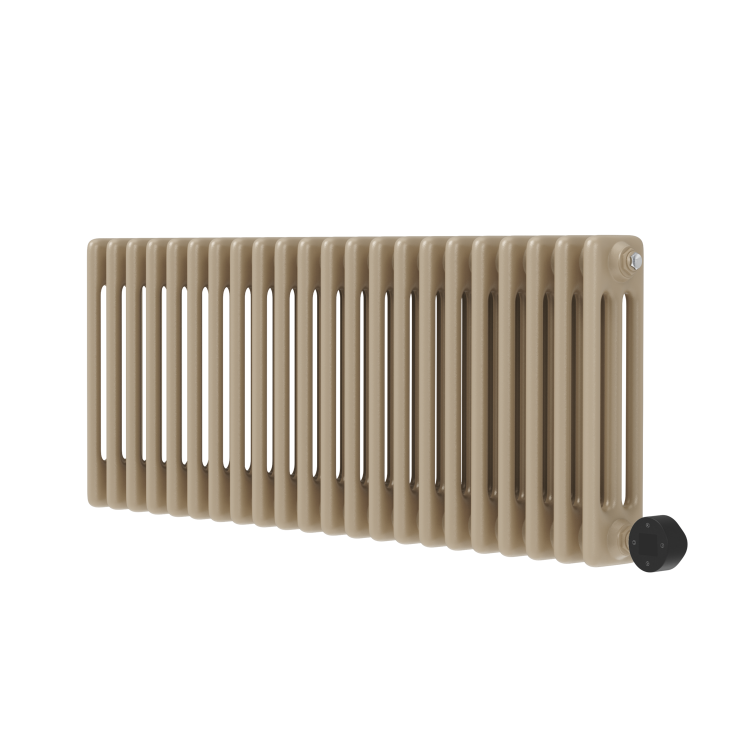 Beige grey Horizontal Smart Electric Radiator with Wi-Fi Thermostat - 1.2KW - H400xW1190 - Bathroom Safe