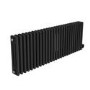 Midnight Black Horizontal Column Smart Electric Radiator with Wi-Fi Thermostat - 1200W - H400xW1190mm - Bathroom Safe