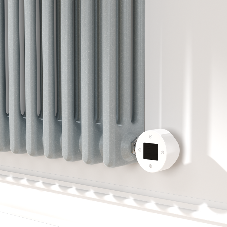 Salt & Pepper Horizontal Smart Electric Radiator with Wi-Fi Thermostat - 1.2KW - H400xW1190 - Bathroom Safe
