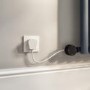 White Horizontal Column Smart Electric Radiator with Wi-Fi Thermostat - 1.2kW - H400xW1190mm - Bathroom Safe