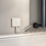 White Horizontal Column Smart Electric Radiator with Wi-Fi Thermostat - 1.2kW - H400xW1190mm - Bathroom Safe