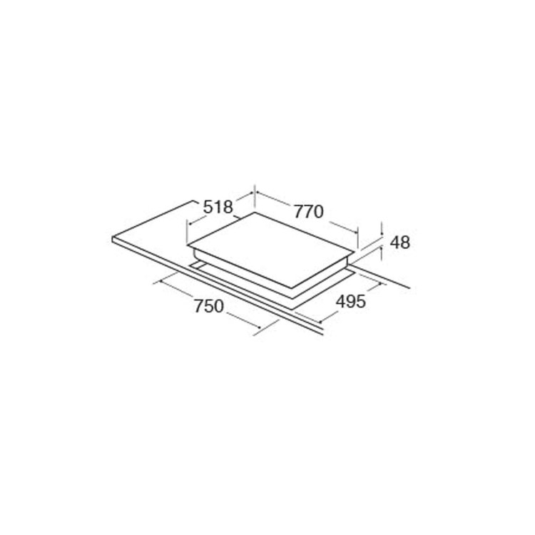 CDA 77cm 5 Zone Ceramic Hob