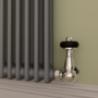 Reggio Anthracite Horizontal Double Column Traditional Radiator 800x605mm 2045 BTU - Cast Iron Style