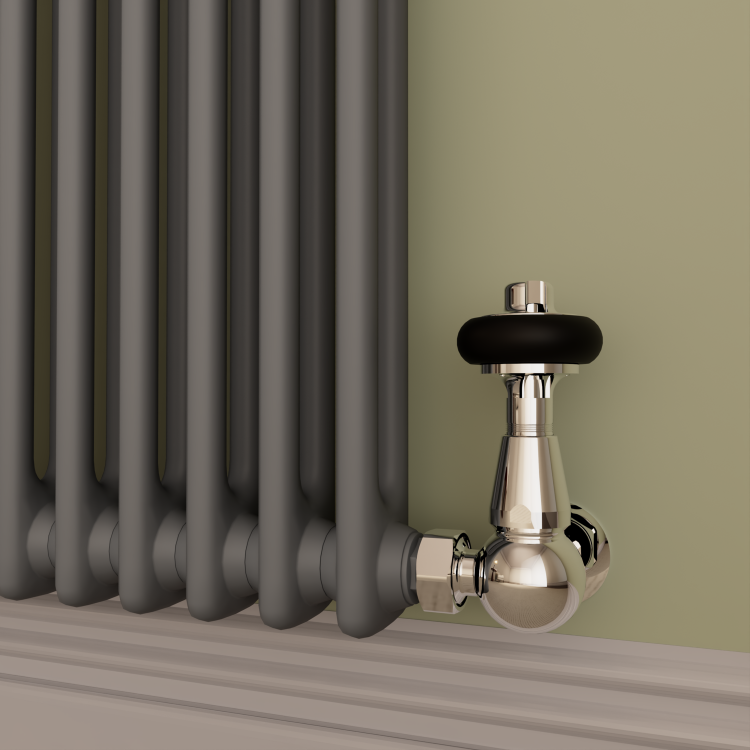 Reggio Anthracite Horizontal Double Column Traditional Radiator 800x605mm 2045 BTU - Cast Iron Style