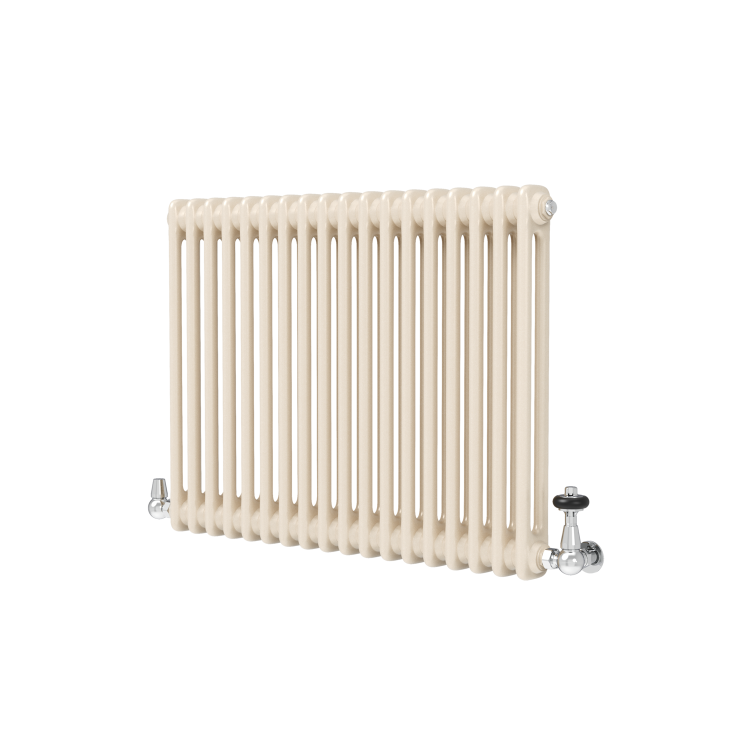 Reggio Cleopatra Horizontal Double Column Traditional Radiator 600x830mm 2832 BTU - Cast Iron Style
