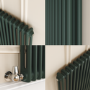 Reggio Evergreen Horizontal Double Column Traditional Radiator 600x830mm 2832 BTU - Cast Iron Style