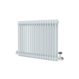 Reggio Salt & Pepper Horizontal Double Column Traditional Radiator 600x830mm 2832 BTU - Cast Iron Style