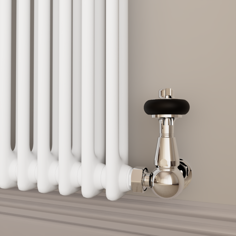 Reggio White Horizontal Double Column Traditional Radiator 800x1010mm 3462 BTU - Cast Iron Style
