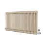 Reggio Beige grey Horizontal Double Column Traditional Radiator 600x1190mm 4091 BTU - Cast Iron Style