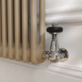 Reggio Beige grey Horizontal Double Column Traditional Radiator 600x1190mm 4091 BTU - Cast Iron Style