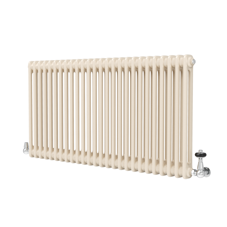 Reggio Cleopatra Horizontal Double Column Traditional Radiator 600x1190mm 4091 BTU - Cast Iron Style