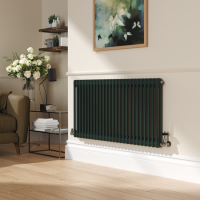 Reggio Evergreen Horizontal Double Column Traditional Radiator 600x1190mm 4091 BTU - Cast Iron Style