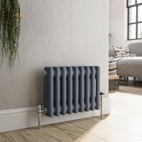 Reggio Anthracite Horizontal Double Column Traditional Radiator 300x425mm 735 BTU - Cast Iron Style Reggio Anthracite Horizontal Double Column Traditional Radiator 300x425mm 735 BTU - Cast Iron Style