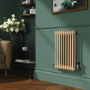 Reggio Elk brown Horizontal Double Column Traditional Radiator 600x425mm 1416 BTU - Cast Iron Style