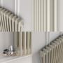 Reggio Linen Horizontal Double Column Traditional Radiator 600x425mm 1416 BTU - Cast Iron Style