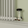 Reggio White Horizontal Double Column Radiator 800x425mm 1855 BTU - Cast Iron Style