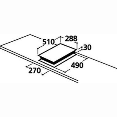 CDA HCG301SS 29cm Domino Two Burner Gas Hob Stainless Steel