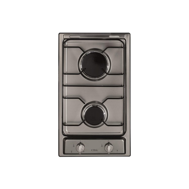 CDA HCG301SS 29cm Domino Two Burner Gas Hob Stainless Steel