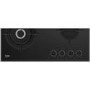 Beko 60cm 4 Burner Gas on Glass Hob - Black