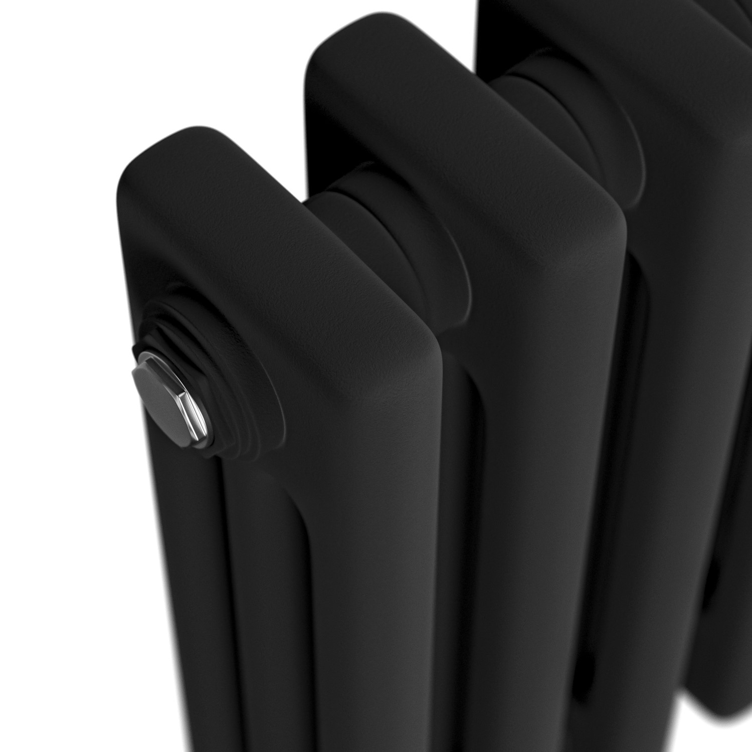 Institutional Grade Radiators GRADE A1 - Reggio Midnight Black Horizontal Triple Column Traditional ...
