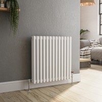 Reggio White Horizontal Triple Column Traditional Radiator 600x605mm 2586 BTU - Cast Iron Style Reggio White Horizontal Triple Column Traditional Radiator 600x605mm 2586 BTU - Cast Iron Style
