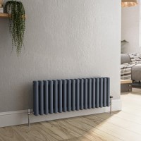 Reggio Anthracite Horizontal Triple Column Traditional Radiator 300x830mm 1857 BTU - Cast Iron Style Reggio Anthracite Horizontal Triple Column Traditional Radiator 300x830mm 1857 BTU - Cast Iron Style